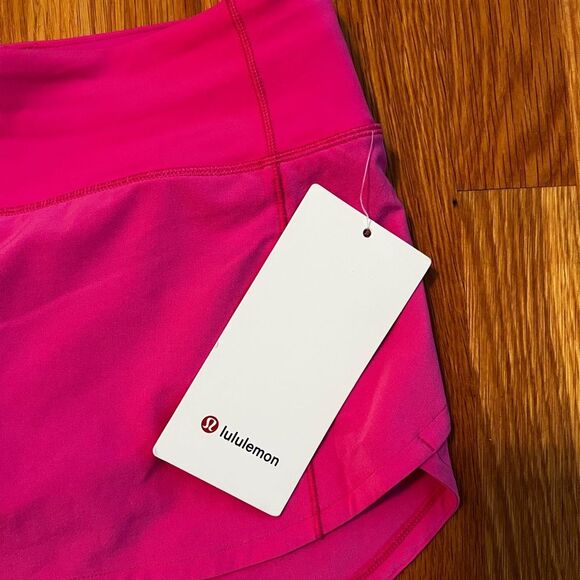 Lululemon Speed Up LR Low Rise Short 2.5" Lined SNCP Sonic Pink Size 14 NWT - Picture 4 of 10